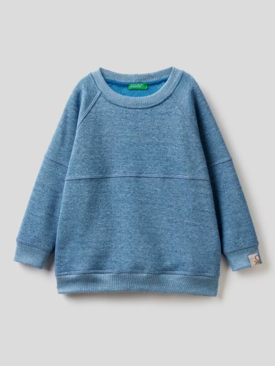 Air Force Blue Kids' Benetton Crew Neck Recycled Fabric Sweatshirt | AU177449