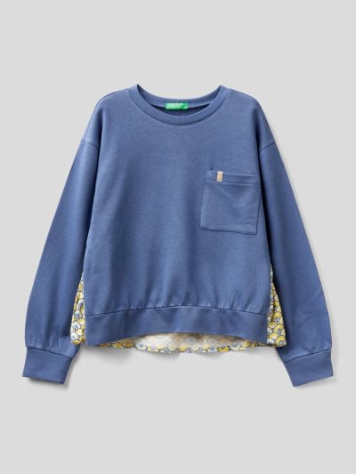 Air Force Blue Kids' Benetton Flowy Pocket Sweatshirt | AU770619