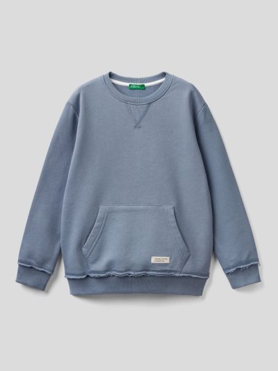 Air Force Blue Kids' Benetton Organic Cotton Sweatshirt | AU407605