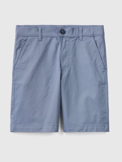 Air Force Blue Kids' Benetton Slim Fit Micro Patterned Shorts | AU408501