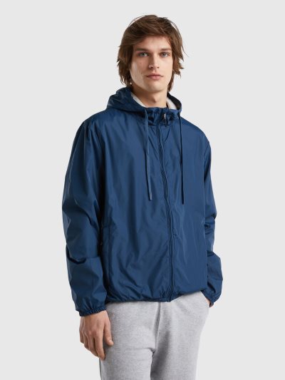 Air Force Blue Men's Benetton Recycled Nylon Light Jackets | AU801758