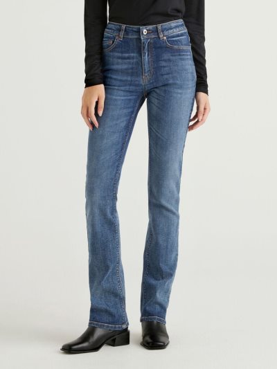 Air Force Blue Women's Benetton Five-pocket Bootcut Jeans | AU788118