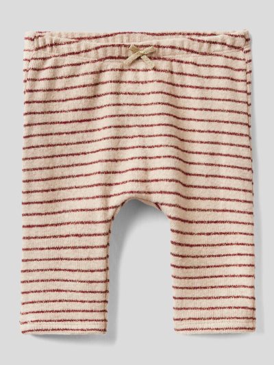 Beige Kids' Benetton Striped Lurex Trousers | AU129560