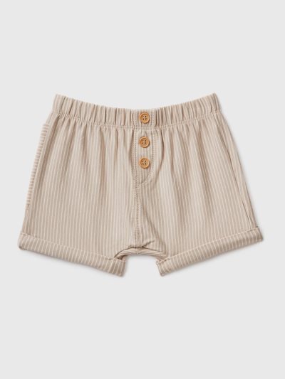 Beige Kids' Benetton Striped Shorts | AU289395