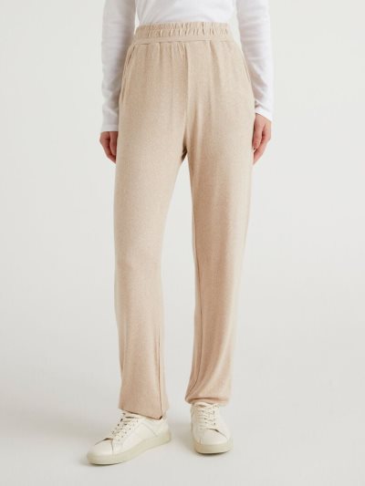 Beige Women's Benetton Lightweight Sweatpants | AU055866