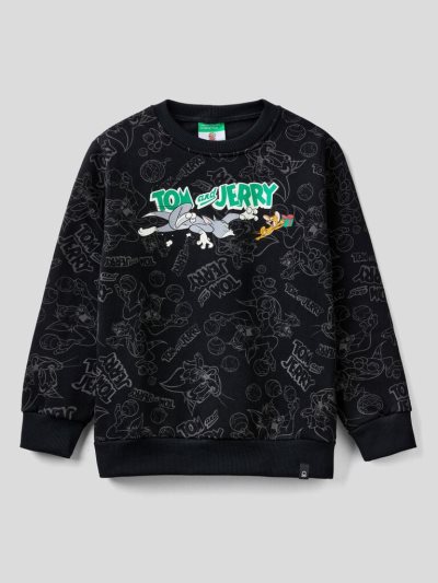 Black Kids' Benetton Tom & Jerry Christmas Sweatshirt | AU218570