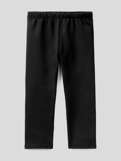 Black Kids' Benetton Warm Sweat Leggings | AU075401