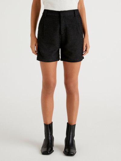 Black Women's Benetton Corduroy Bermudas | AU429191