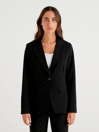 Black Women's Benetton Fitted Blazers | AU863696