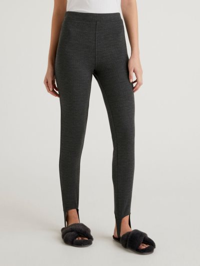 Black Women's Benetton Insole Leggings | AU798212