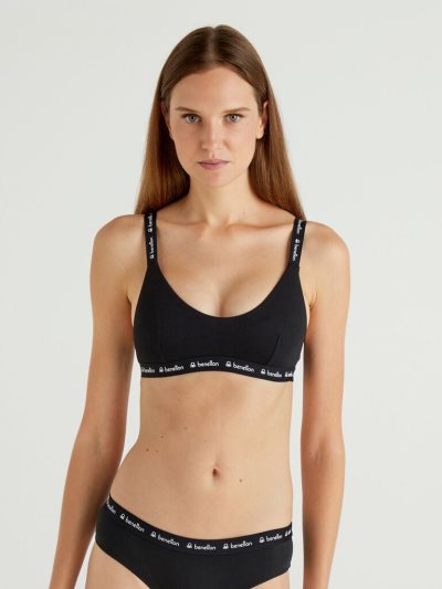 Black Women's Benetton Light Padding Bras | AU193239