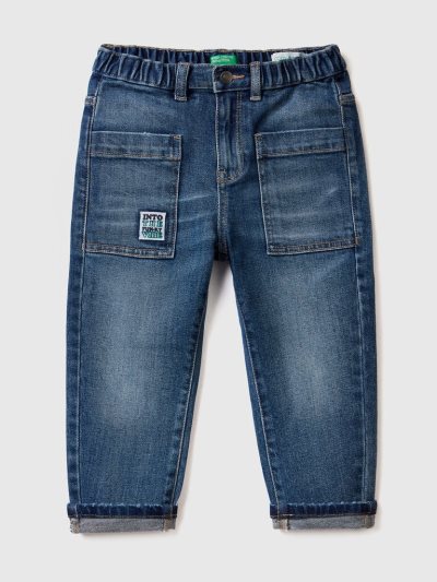 Blue Kids' Benetton Baggy Fit Jeans | AU208544