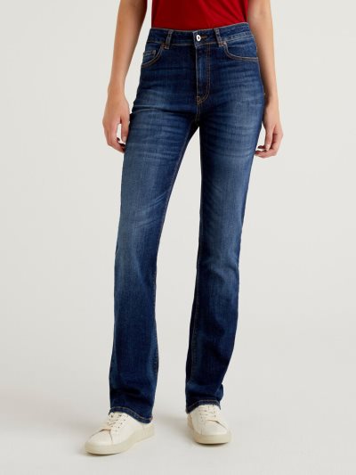 Blue Women's Benetton Five-pocket Bootcut Jeans | AU504579