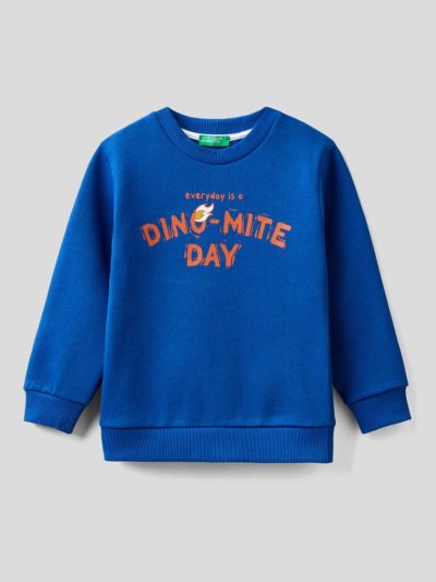Bright Blue Kids' Benetton Pullover Print Sweatshirt | AU409707