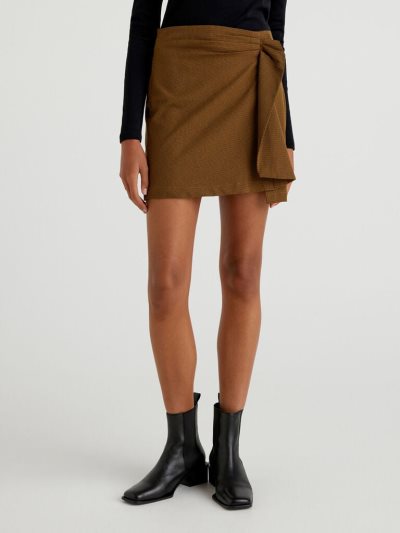 Brown Women's Benetton Wrap Mini Skirts | AU609545