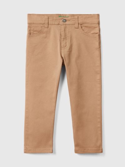 Camel Kids' Benetton Five-pocket Slim Fit Trousers | AU715386