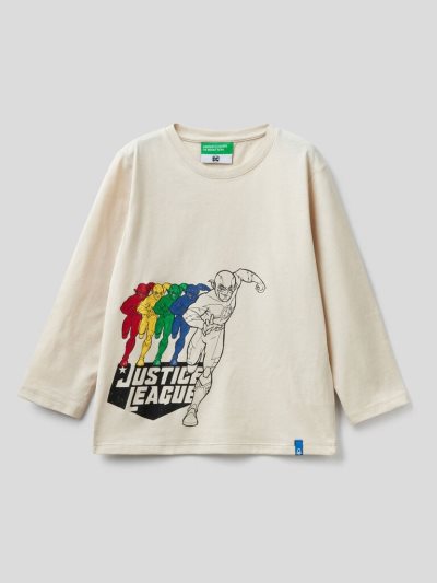 Creamy White Kids' Benetton Long Sleeve ©&™dc Comics T Shirts | AU348343