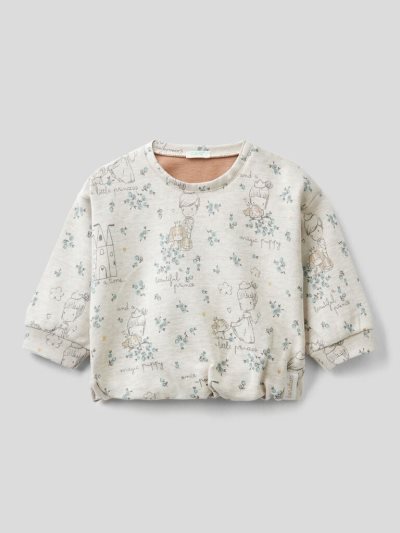Creamy White Kids' Benetton Princess Print T Shirts | AU791353