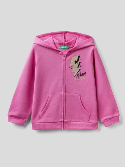 Cyclamen Kids' Benetton Organic Cotton Hooded Hoodie | AU070044