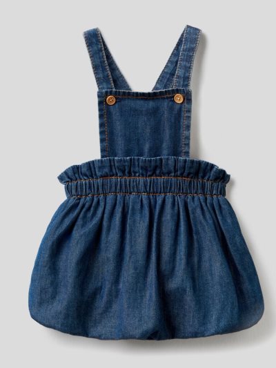 Dark Blue Kids' Benetton Balloon Dungaree Dungarees | AU332683