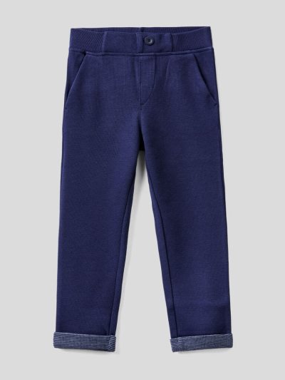 Dark Blue Kids' Benetton Cotton Blend Sweatpants | AU406670