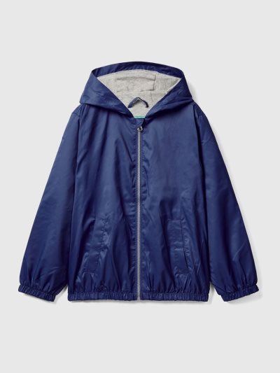 Dark Blue Kids' Benetton Light Hood Jackets | AU857585
