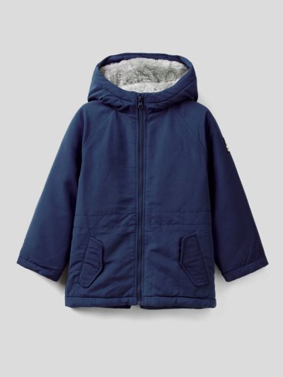 Dark Blue Kids' Benetton Nylon Padded Parka Coats | AU536676