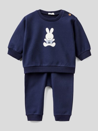 Dark Blue Kids' Benetton Set Stretch Sweat Outfit | AU297563