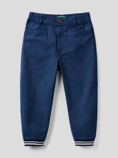 Dark Blue Kids' Benetton Warm Cotton Joggers | AU900982