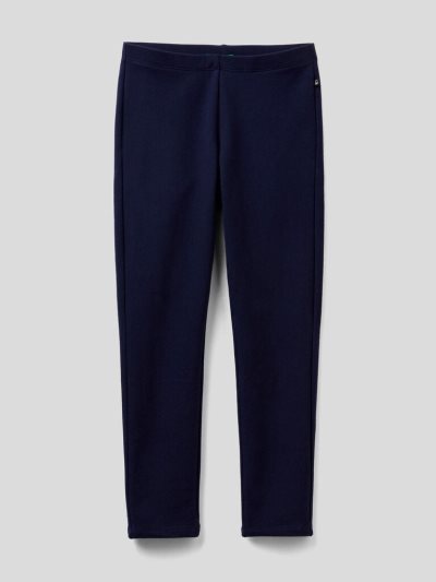 Dark Blue Kids' Benetton Warm Stretch Jersey Leggings | AU839515