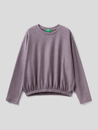 Dark Grey Kids' Benetton Viscose Blend Long Sleeve T-shirts | AU069522