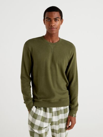 Dove Grey Men's Benetton Stretch Cotton Blend Sweaters | AU285706