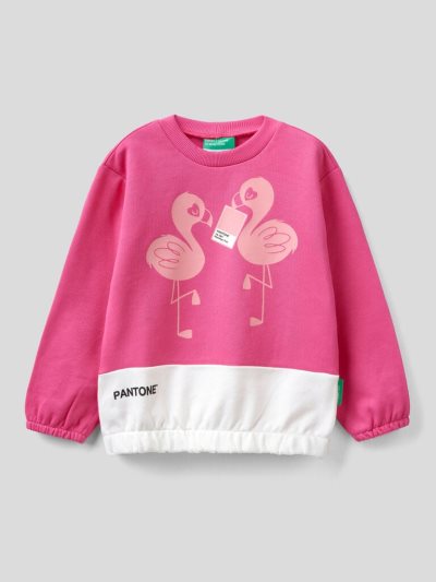 Fuchsia Kids' Benetton Benettonxpantone™ Print Sweatshirt | AU591821