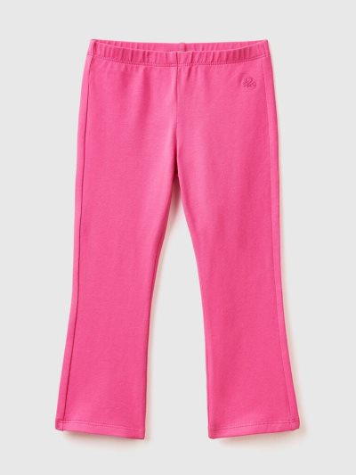 Fuchsia Kids' Benetton Flared Stretch Cotton Leggings | AU733493