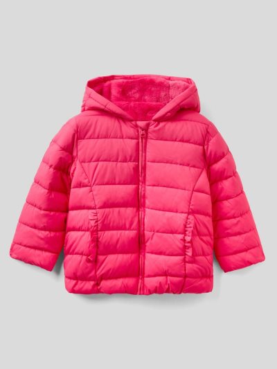 Fuchsia Kids' Benetton Puffer Rouches Padded Jackets | AU322537