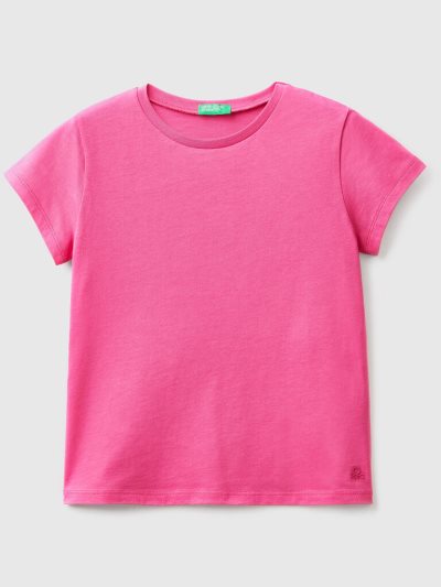 Fuchsia Kids' Benetton Pure Organic Cotton Short Sleeve T-shirts | AU163156
