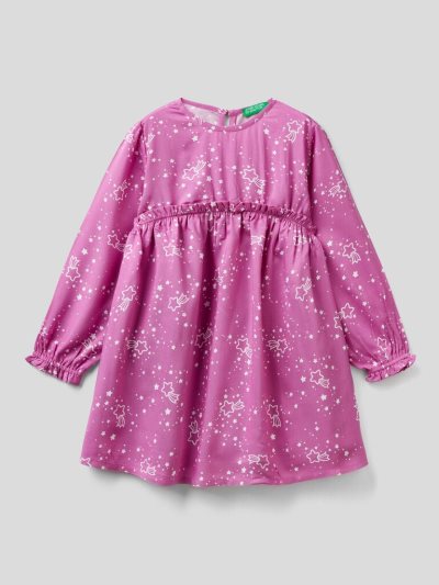 Fuchsia Kids' Benetton Sustainable Viscose Dress | AU127352