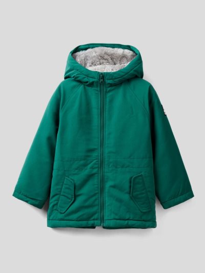 Green Kids' Benetton Nylon Padded Parka Coats | AU013984