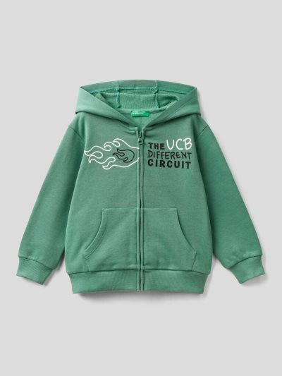 Green Kids' Benetton Organic Cotton Hood Hoodie | AU215254