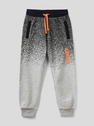 Grey Kids' Benetton Sporty Print Trousers | AU420087