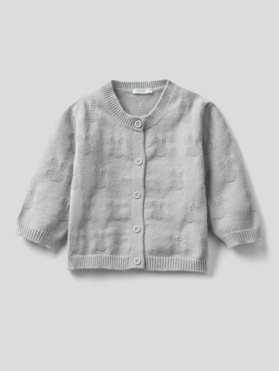 Grey Kids' Benetton Viscose Blend Cardigan | AU798331