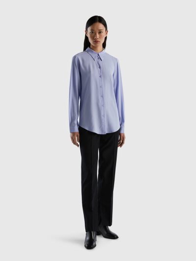 Lavender Women's Benetton Sustainable Viscose Regular Fit Shirts | AU123911