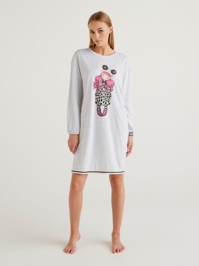 Light Grey Women's Benetton Nightshirt Gorjuss Print Nightshirts | AU496130