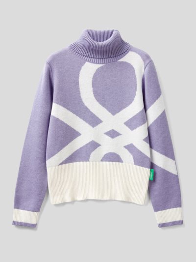Lilac Kids' Benetton Benettonxpantone™ Turtleneck Jumpers | AU145305