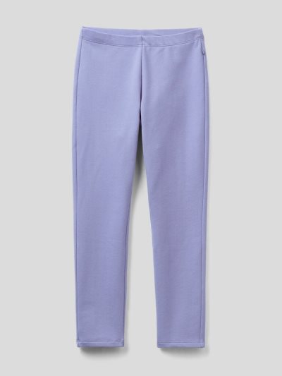 Lilac Kids' Benetton Warm Stretch Jersey Leggings | AU499791