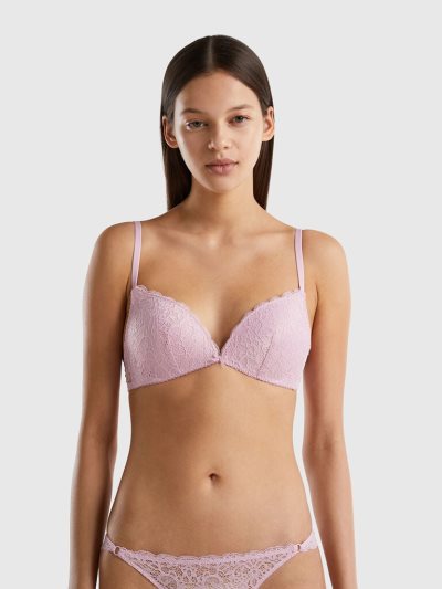 Lilac Women's Benetton Padded Lace Bras | AU187802