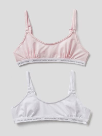 Multi-color Kids' Benetton Two Stretch Cotton Bras | AU757424