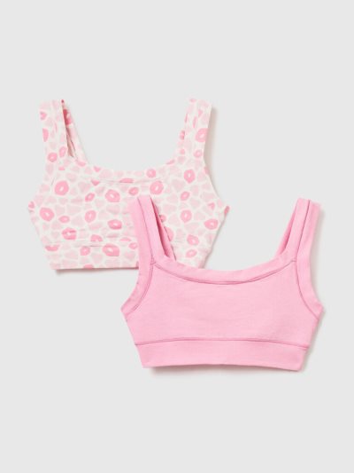 Multi-color Kids' Benetton Two Super Stretch Organic Cotton Bras | AU718471