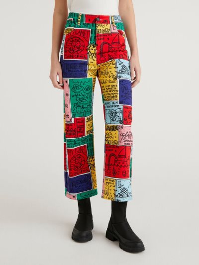Multi-color Women's Benetton Jccxucb Patchwork Trousers | AU448703