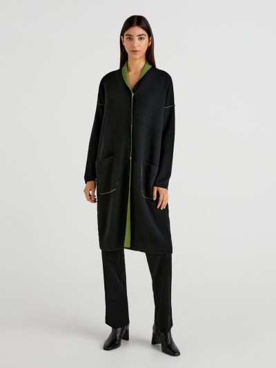 Multi-color Women's Benetton Reversible Wool Blend Coats | AU970583
